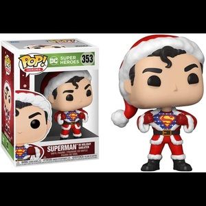 Superman in holiday sweater Funko Pop new in box!
